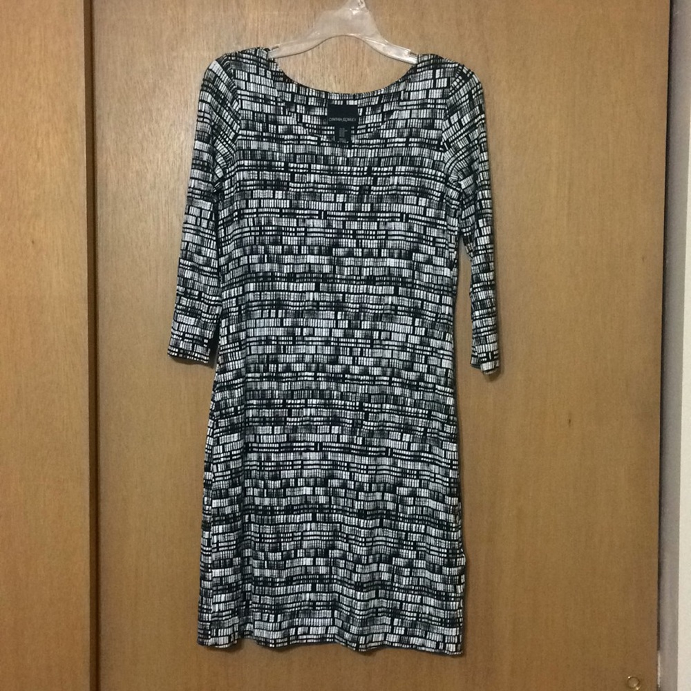 NWOT Cynthia Rowley black and white dress